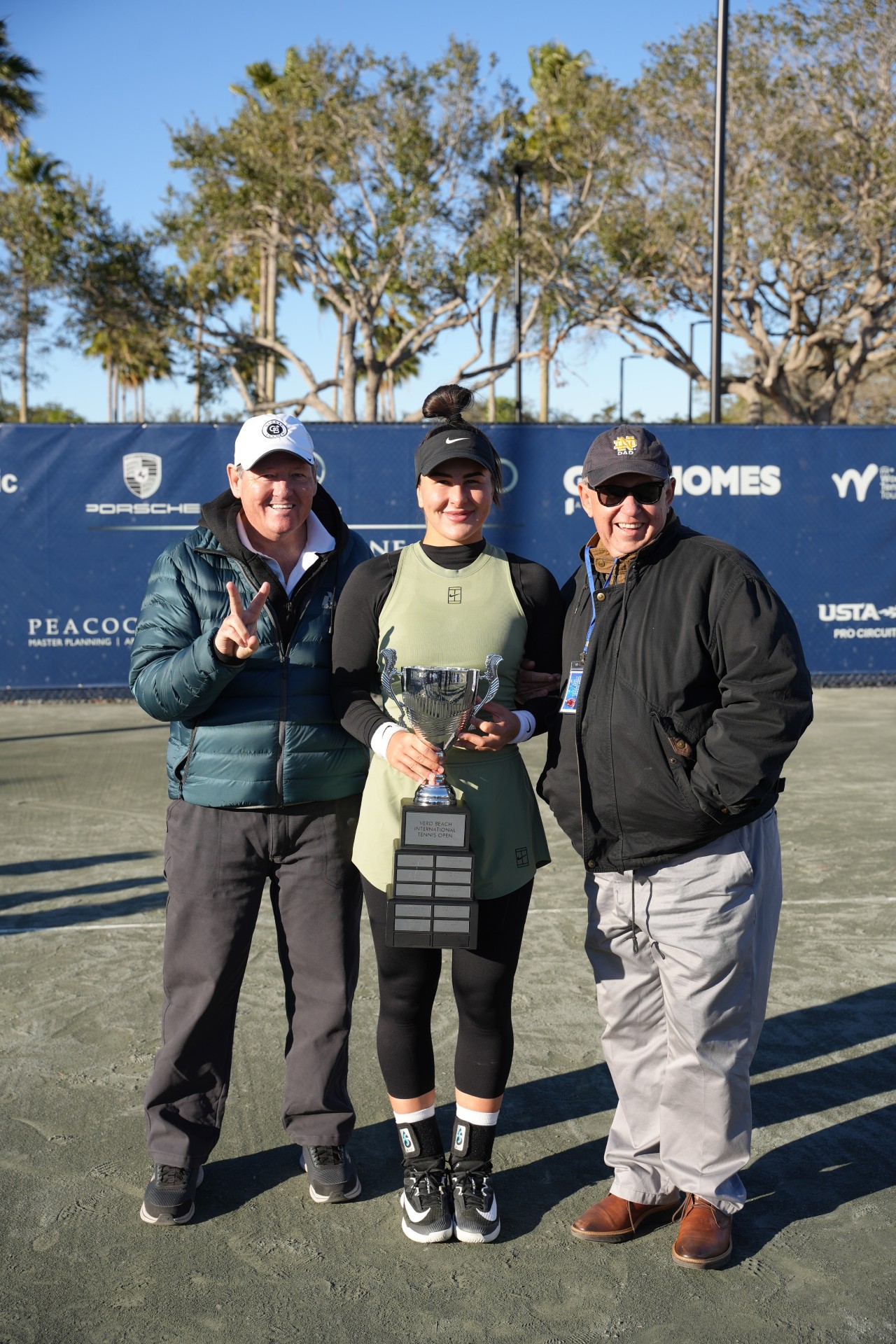 Vero Beach International Tennis Open trophy presentation USTA Pro Circuit Grand Harbor Vero Premier Properties sponsor