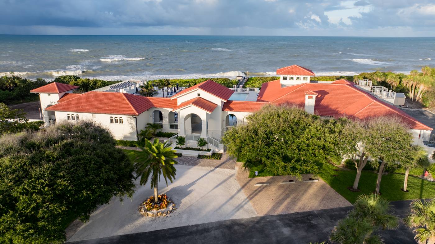 Grand Harbor Beach Club Vero Beach aerial — oceanfront club on Florida barrier island