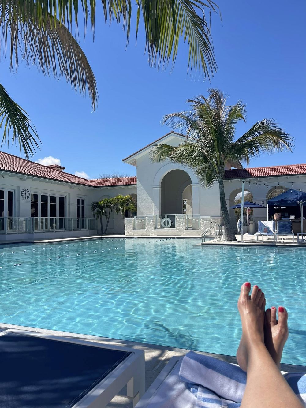Resort-style clubhouse pool on Vero Beach's barrier island