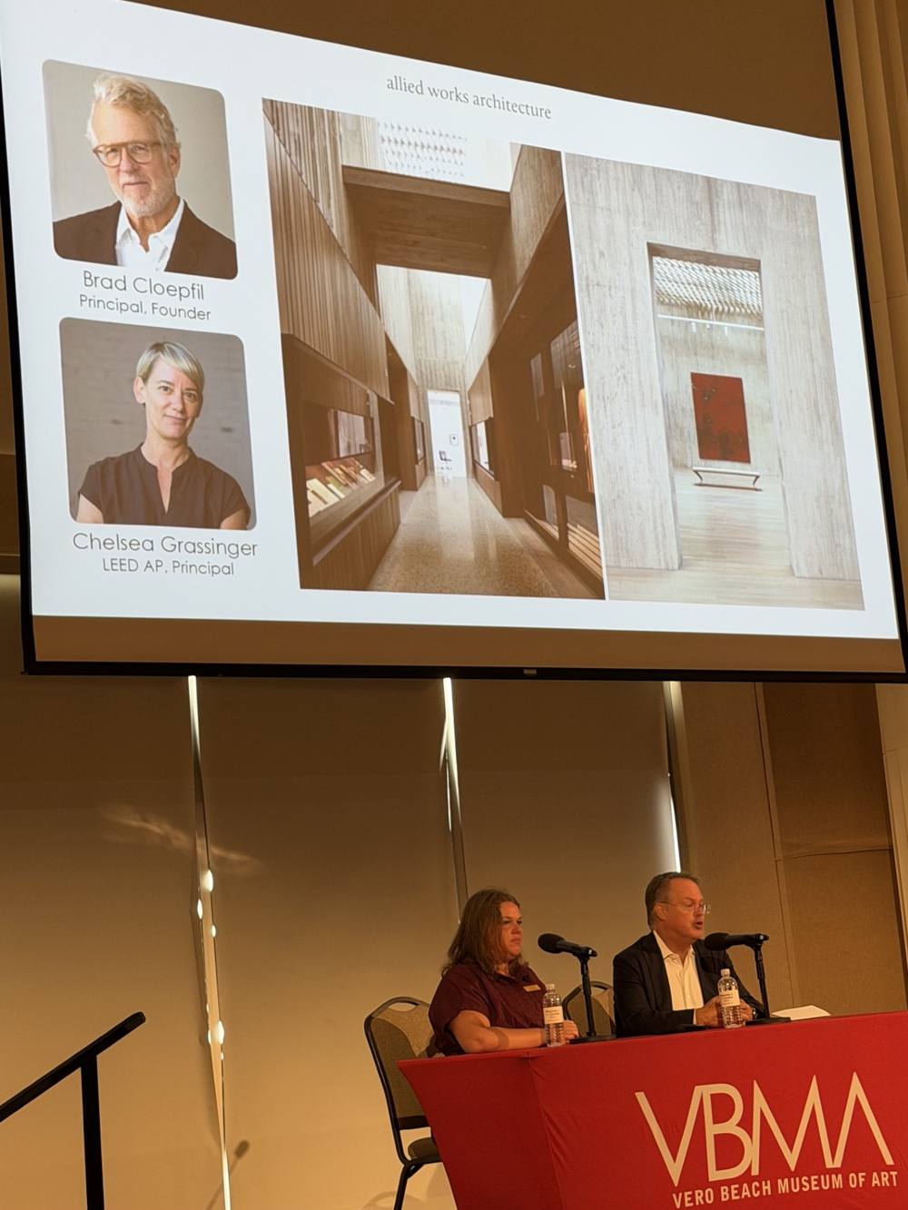 Allied Works architects Brad Cloepfil and Chelsea Grassinger presentation slide